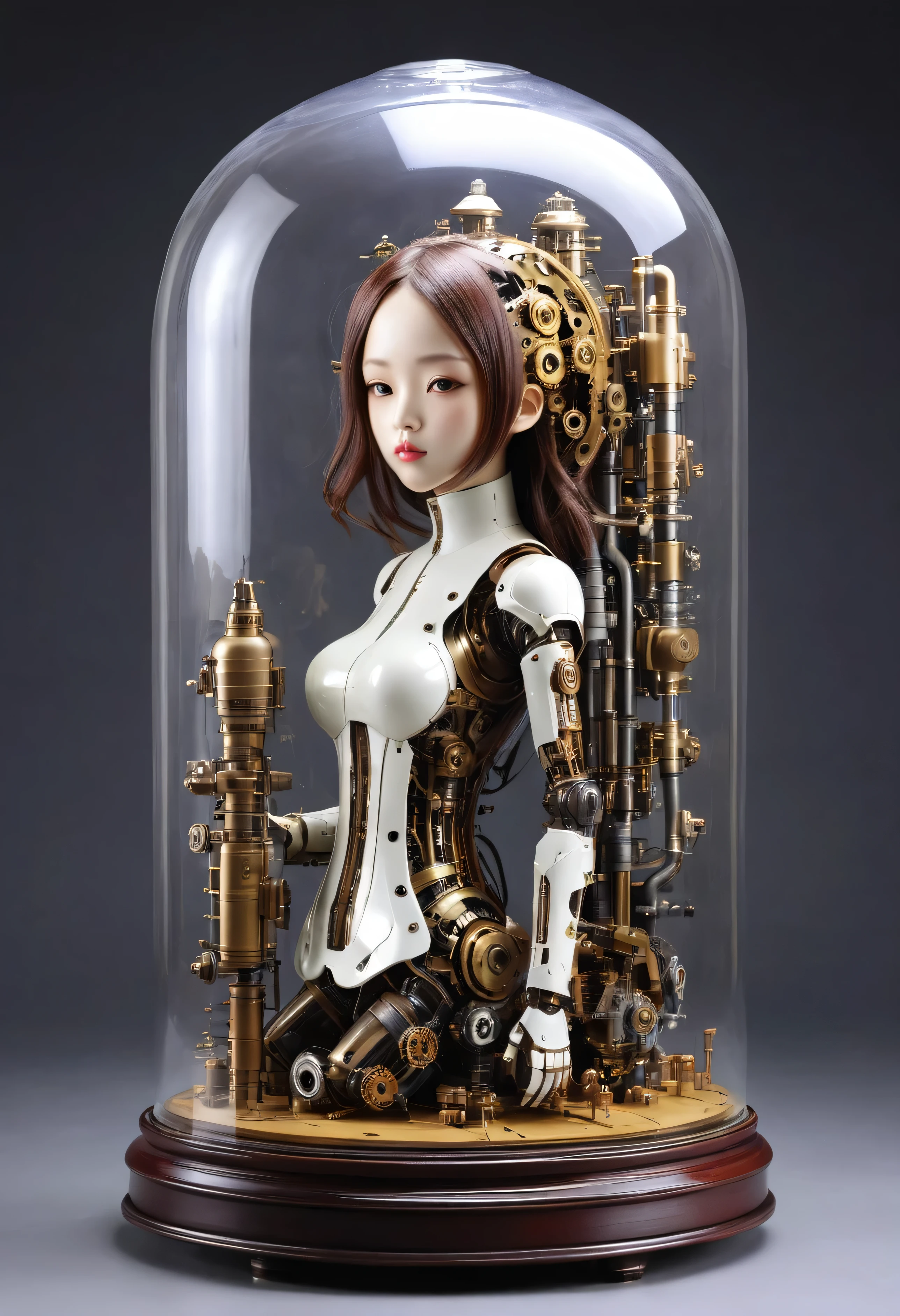 Mechanical girl in a bottle、8 heads、Beauty