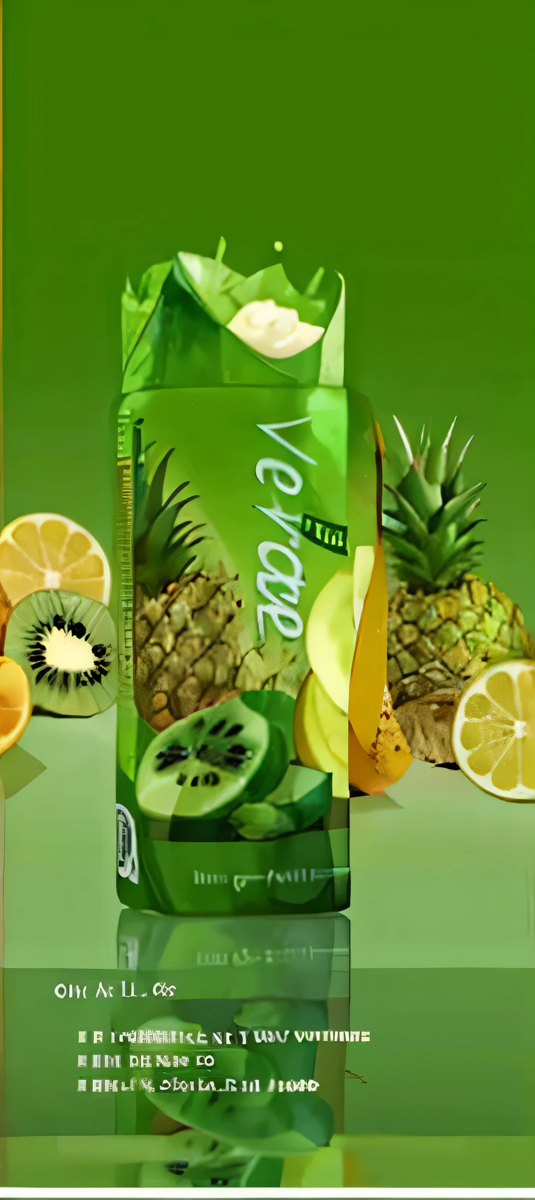 eliminar fondo y mejorar calidad de frutas, piña, kiwi and lemon