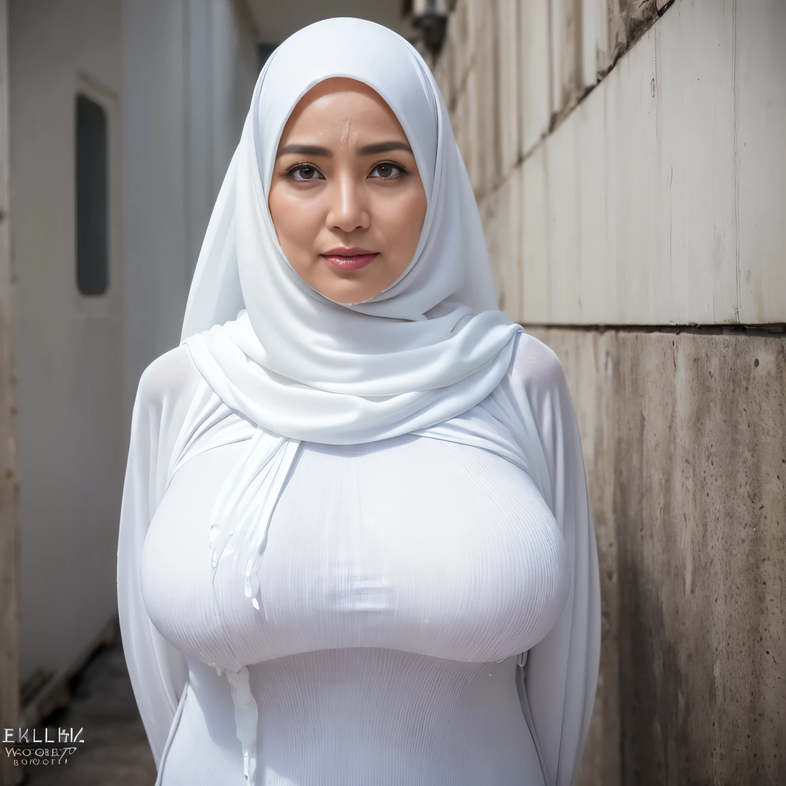 (Droopiest gigantic saggiest longest mature : 1.8), (olied oily sweaty shiny wet white skin),(A lot Of sperm Liquid cover Her whole body and Face), ((Through a lot of Semen Liquid Dripping out at her Face and hair : 1.3)), ((Wearing Police Officer Uniform)), (58-Years-Old, Indonesian woman), (Royal mature Woman),((Beauty Queen Mother)), ((Wearing Hijab)), (Busty Body : 1.2), (Full Body), Professional photo shoot, 64K HDR RAW Photo, Depth Of Field.