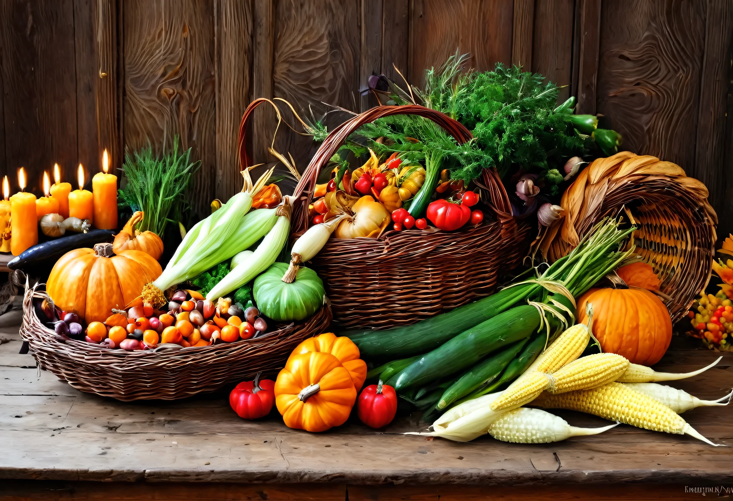 There are various kinds of vegetables in the basket., Still life by Maximilian Vanka, Pixabay, realism, harvest, Horn of Plenty, harvest fall vibrancy, harvest fall vibrance, Candles with vegetables on the table, still life vegetables, Victorian Thanksgiving Feast, Stock Images, stock, Quaint, the goddess of autumn harvest