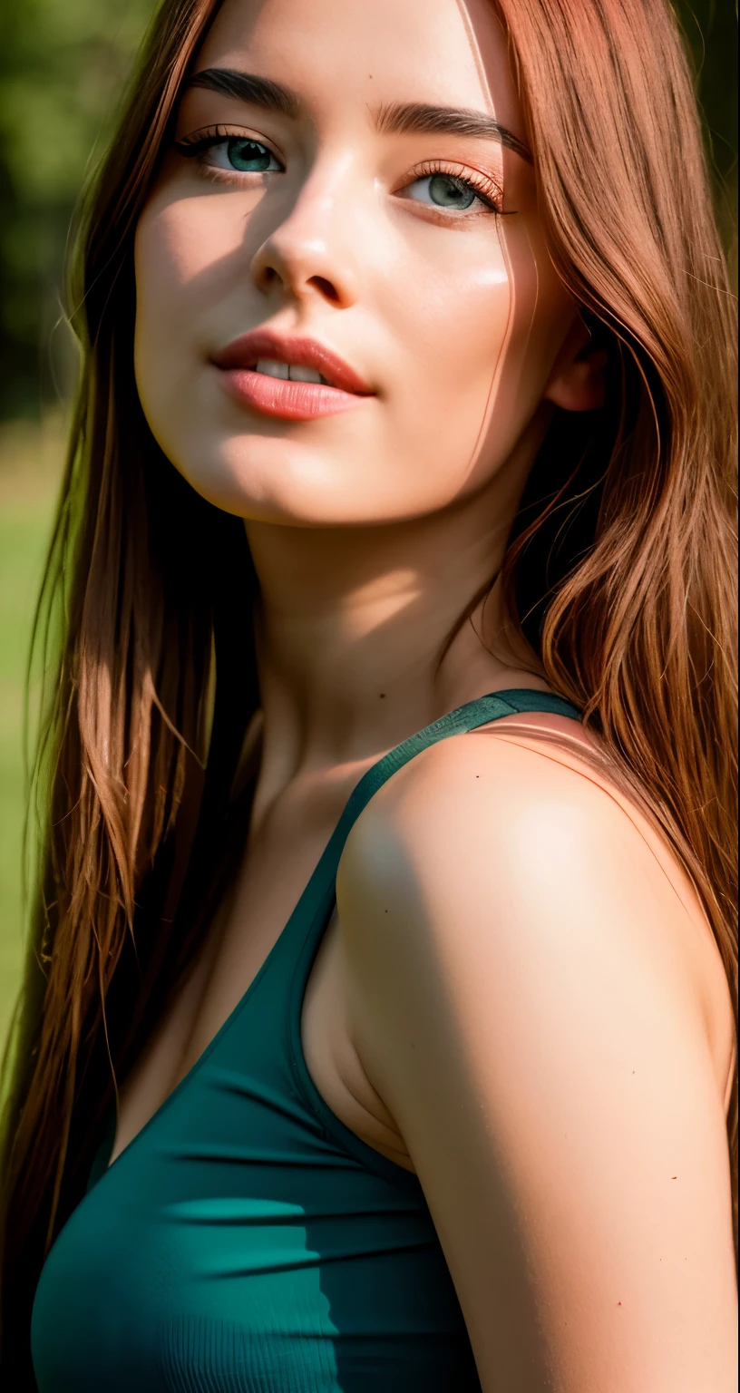 8k, RAW-Foto, portrait, best qulaity, ultra-high resolution, fotorealistisch,
1girls, full-body, oberschenkel, GINGER haare, ohrringe, halskette, auto, grinsen, wimpern, Beauty Breast, Both legs open to the viewer, filmische beleuchtung, depth of fields, lens flare,
