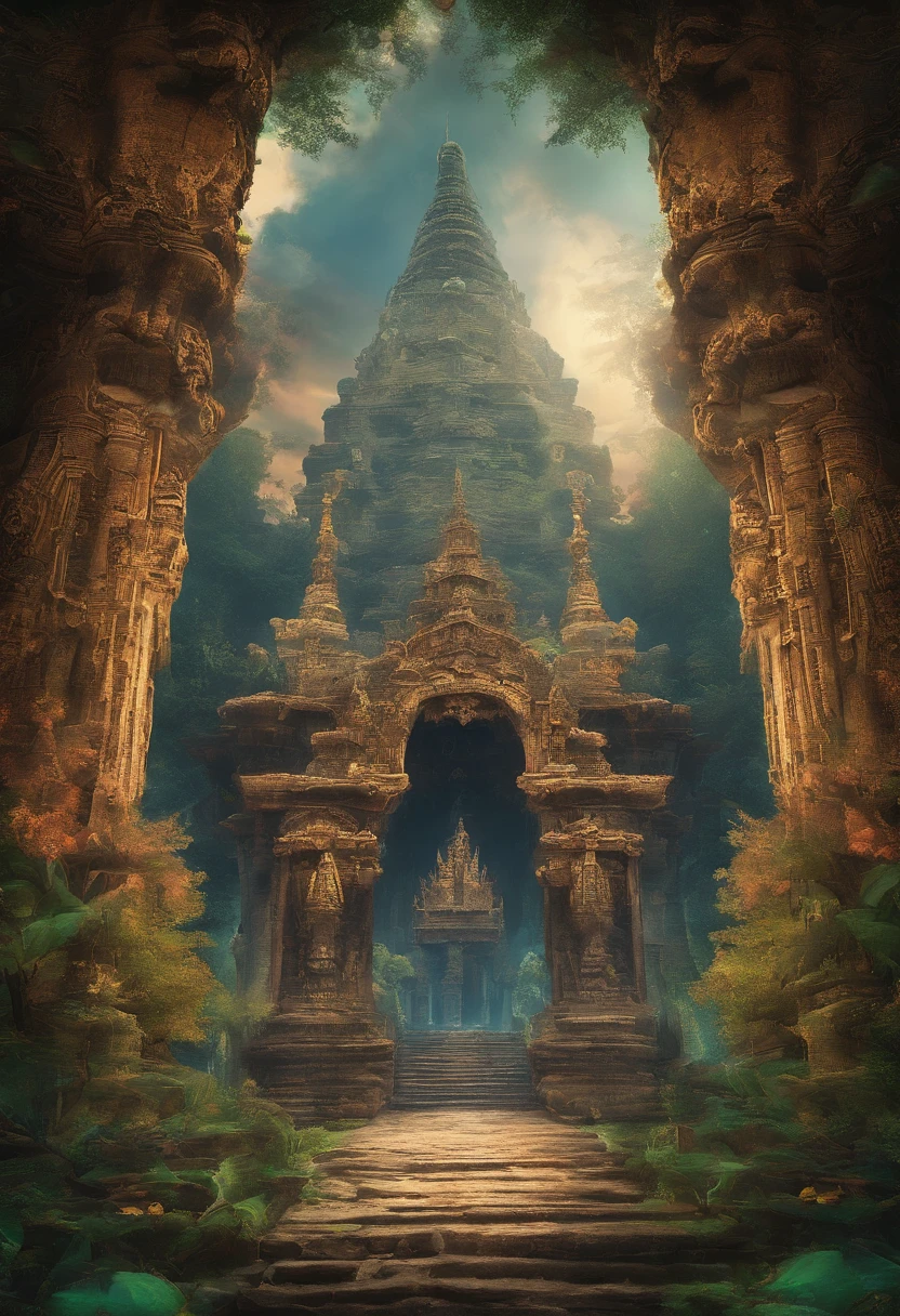 The Temples of Lemuria，Solemn，Mysterious atmosphere，Different world，Supreme Art，Best building techniques．