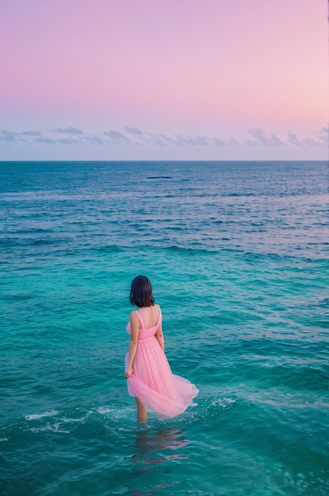 landscape、Ocean、pink