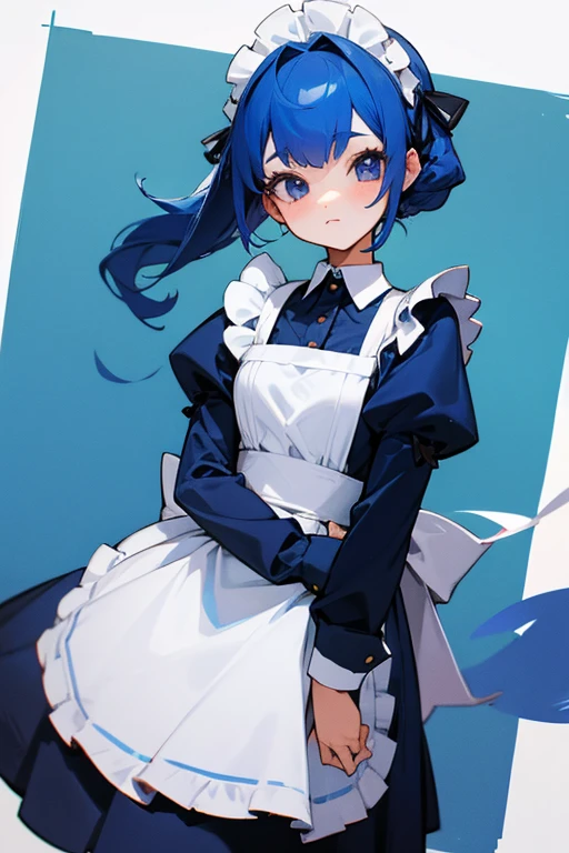 Maid clothes,girl,cute,blueberry,Blue Hair,cool,