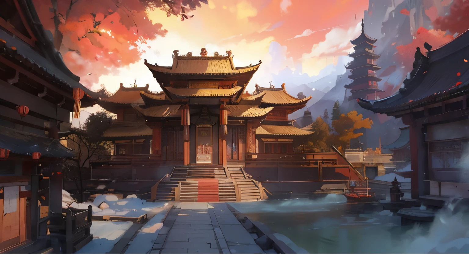 Taoist temple in the mountains