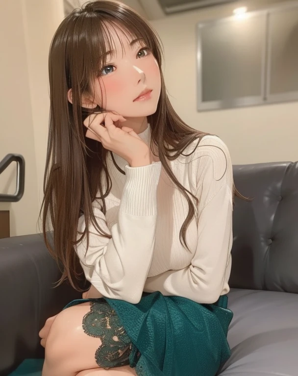 woman, Sweat, vapor, Medium Chest, shy, Beautiful Hands, Looking at the audience, Sexy look,