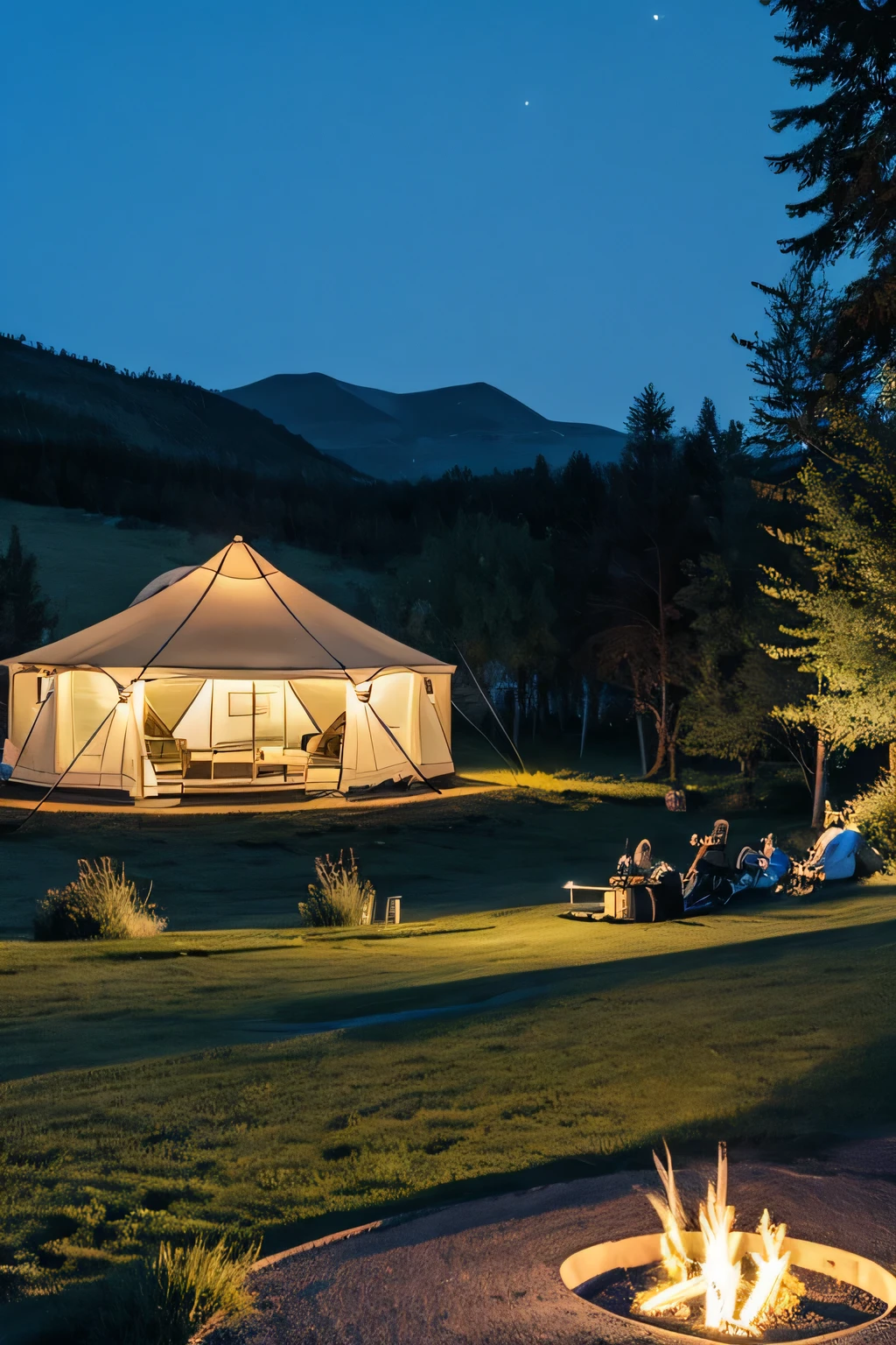 night,tent,camping