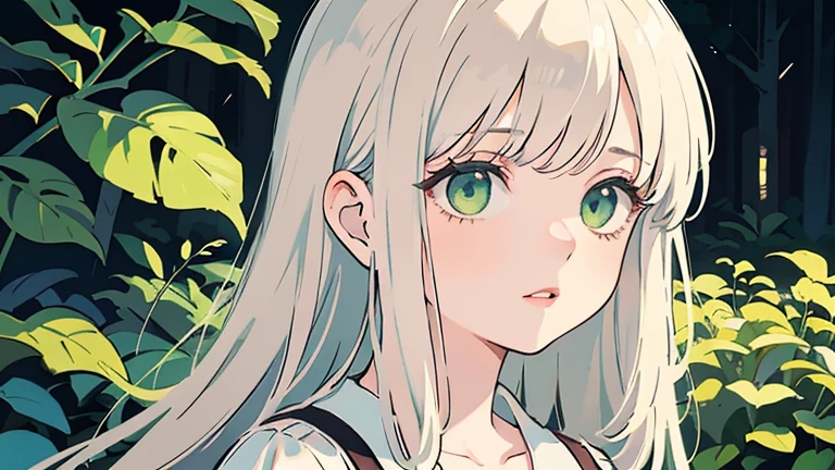 masterpiece, highest quality, High resolution, One girl,High quality illustrations, (One girl:1.6), A green space, Explore the rich natural environment,Premium Generosity, Face, Break Analog Film, Rough texture, Warm tones, Nostalgic atmosphere, Organic Deficiency, Classic Appeal, Timeless aesthetics, Face close up