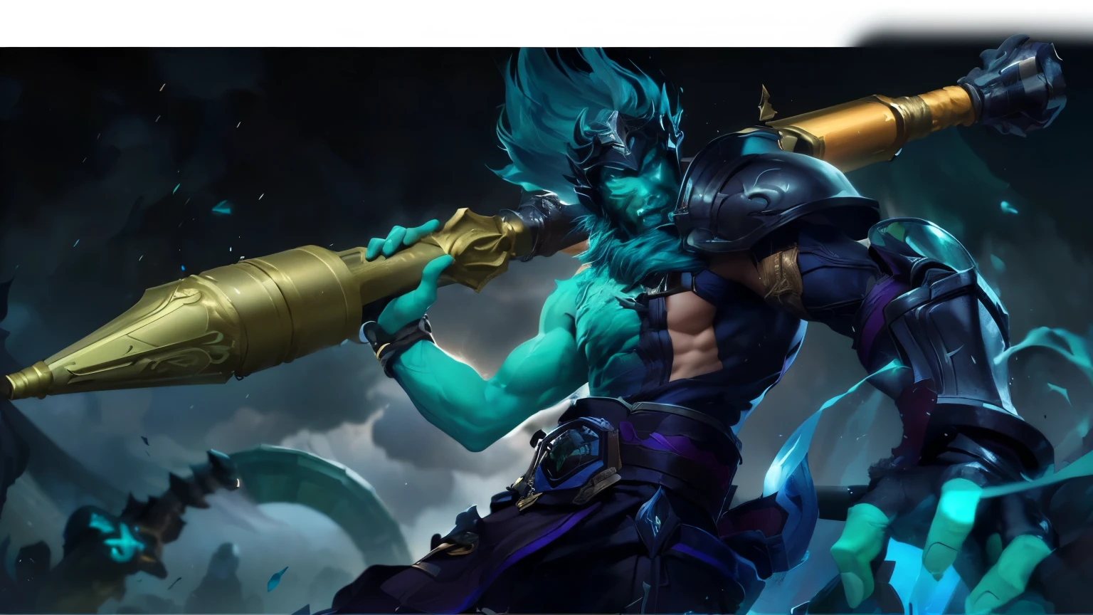 there is a man with a sword and a helmet on, wukong, official splash art, splash art, sun wukong, iconic character splash art, riot games concept art, league of legends splash art, character splash art, style of league of legends, league of legends character, league of legends character art, league of legends splashart, from league of legends