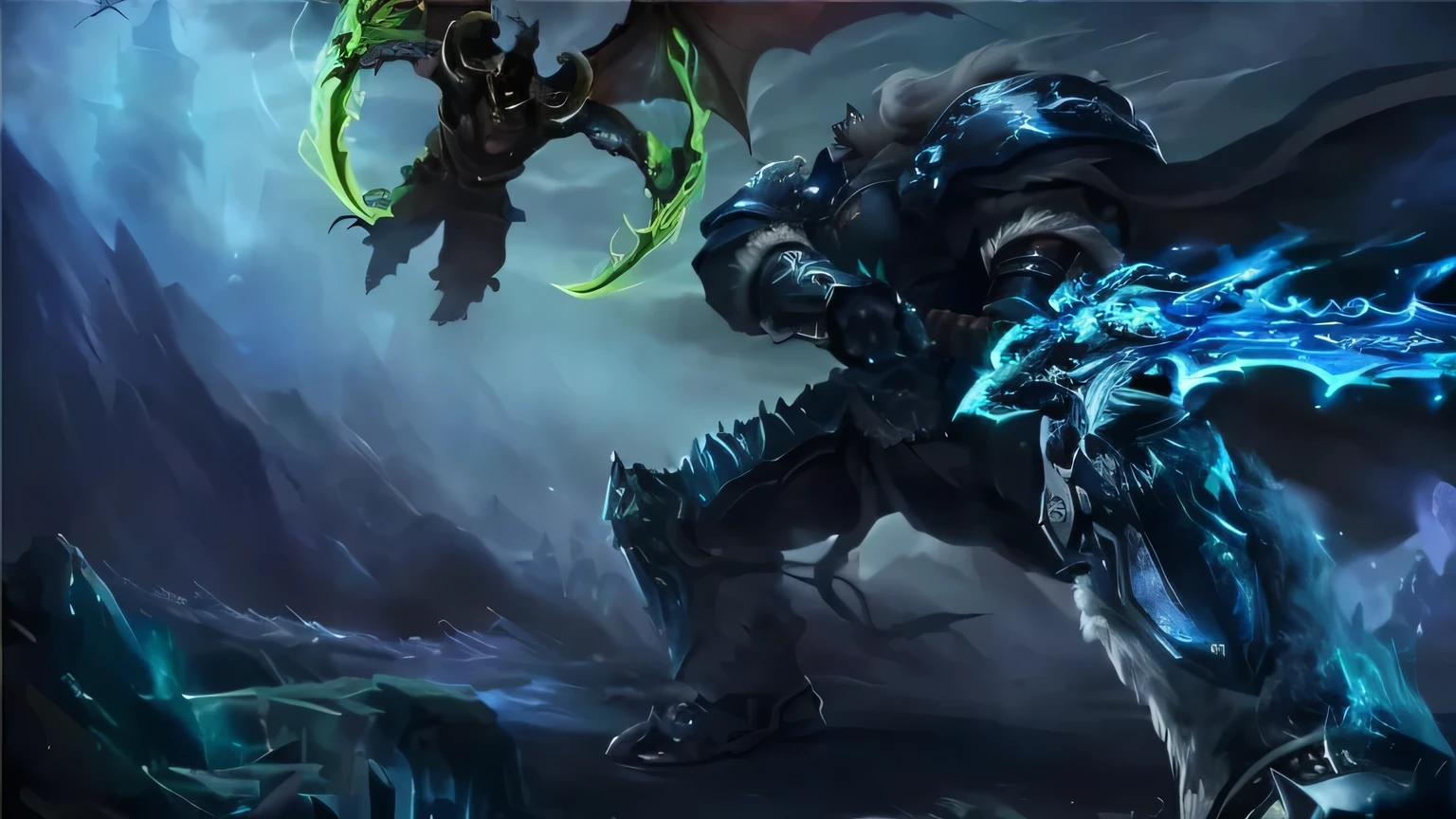 There is a man with a sword and a dragon in the background, world of warcraft Ink Art, Death knight, Death knight, League of Legends concept art, Ink Art, World of Warcraft Art style, Heroes of the Storm Ink Art, Blizzard Game concept art, Game concept art, Blizzard concept art, Darksiders style, Heroes of the Storm, World of Warcraft Art
