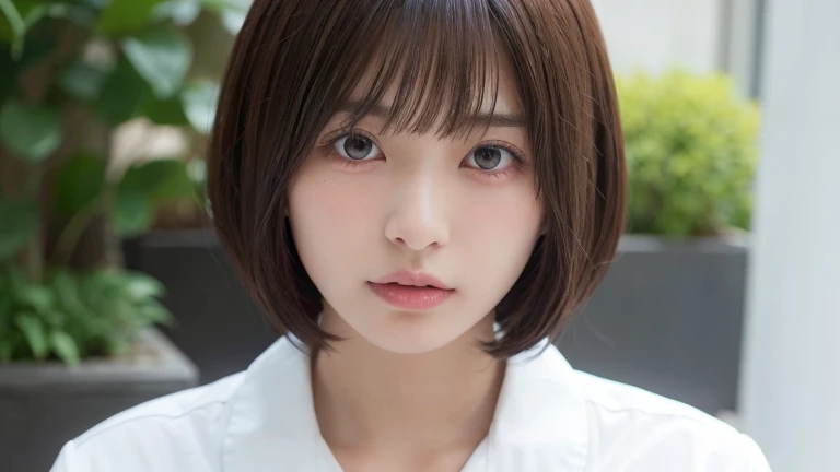 (Bob Cut Hair:1.2),(Wearing a uniform:1.2),1 girl,Japanese,21 years old,(Small breasts:1.3),(highest quality,masterpiece:1.3,超A high resolution,),(Very detailedな,Caustics),(Realistic:1.4,RAW shooting,)Ultra-Realistic Capture,Very detailed,High resolution 16K human skin closeup。 Natural skin texture、,pores、、It needs to be detailed enough to be easily identifiable。 Skin tone is even and healthy looking。 Use natural light and color, Sad expression, Looking at the camera, Perfect dynamic composition, Outdoor