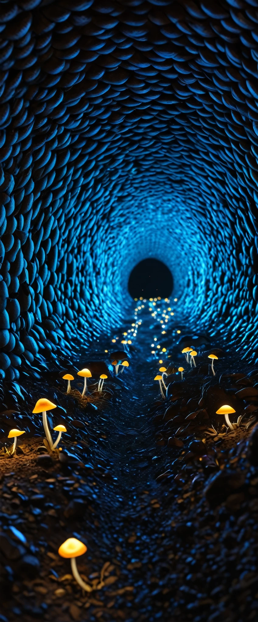 (best quality,4k,8k,highres,masterpiece:1.2),ultra-detailed,(realistic,photorealistic,photo-realistic:1.37),space-themed anthill, detailed and intricate tunnels and chambers, ant colonies bustling with activity, futuristic-looking anthill architecture, ants wearing space helmets, alien-like plant life growing within the anthill, glowing bioluminescent mushrooms lighting up the tunnels, vibrant colors reminiscent of outer space, ethereal lighting casting surreal shadows, awe-inspiring view of the cosmos visible through an opening above the anthill, a sense of wonder and exploration permeating the scene.