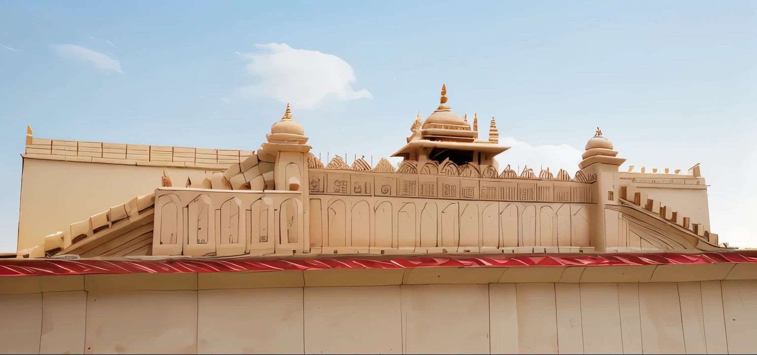 Decorate facade with Indian architecture, ultra detail, ultra realistic