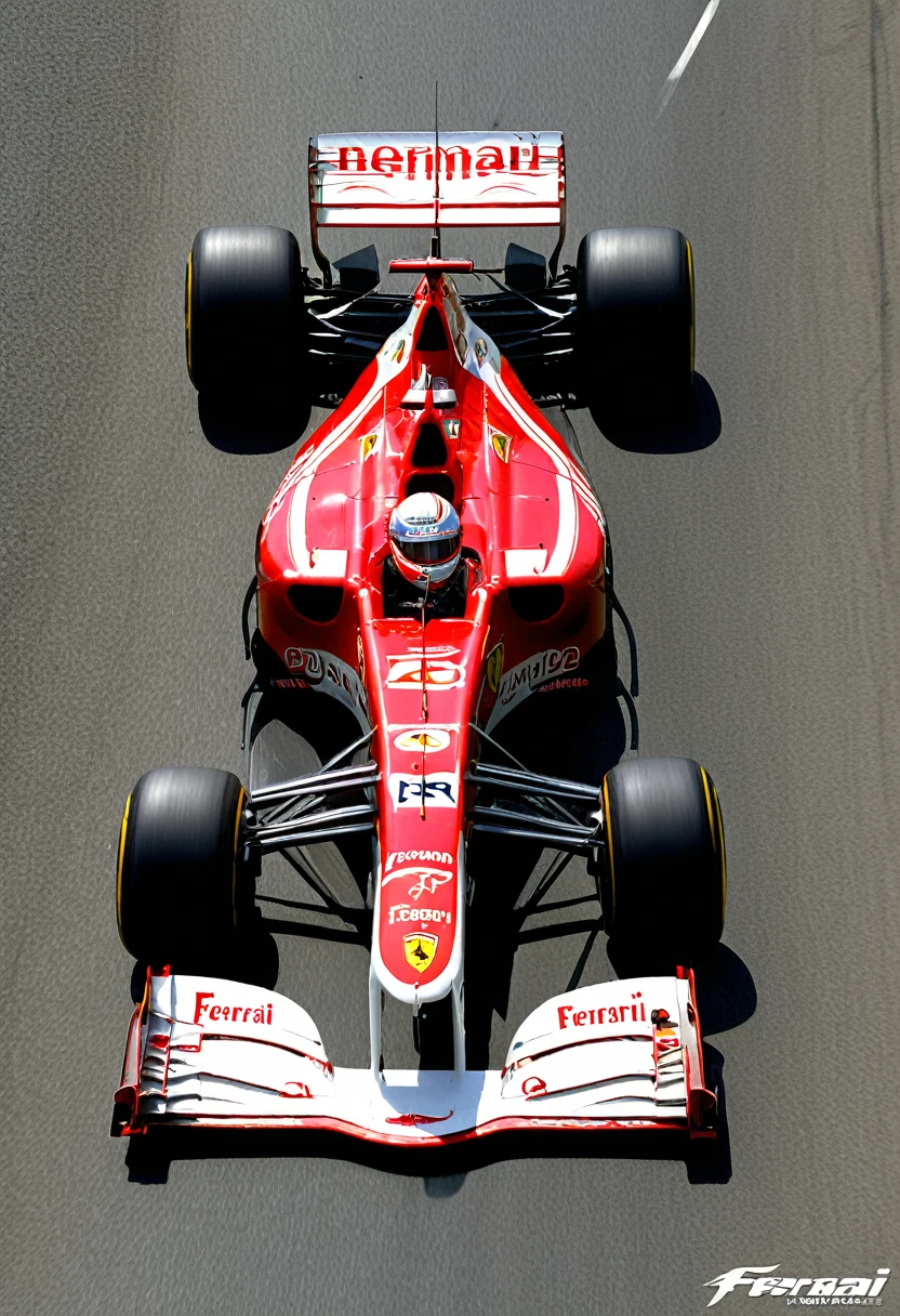 Formula 1, Escuderia Ferrari, 2003, imagen de lado, angulo del coche 25 grados
