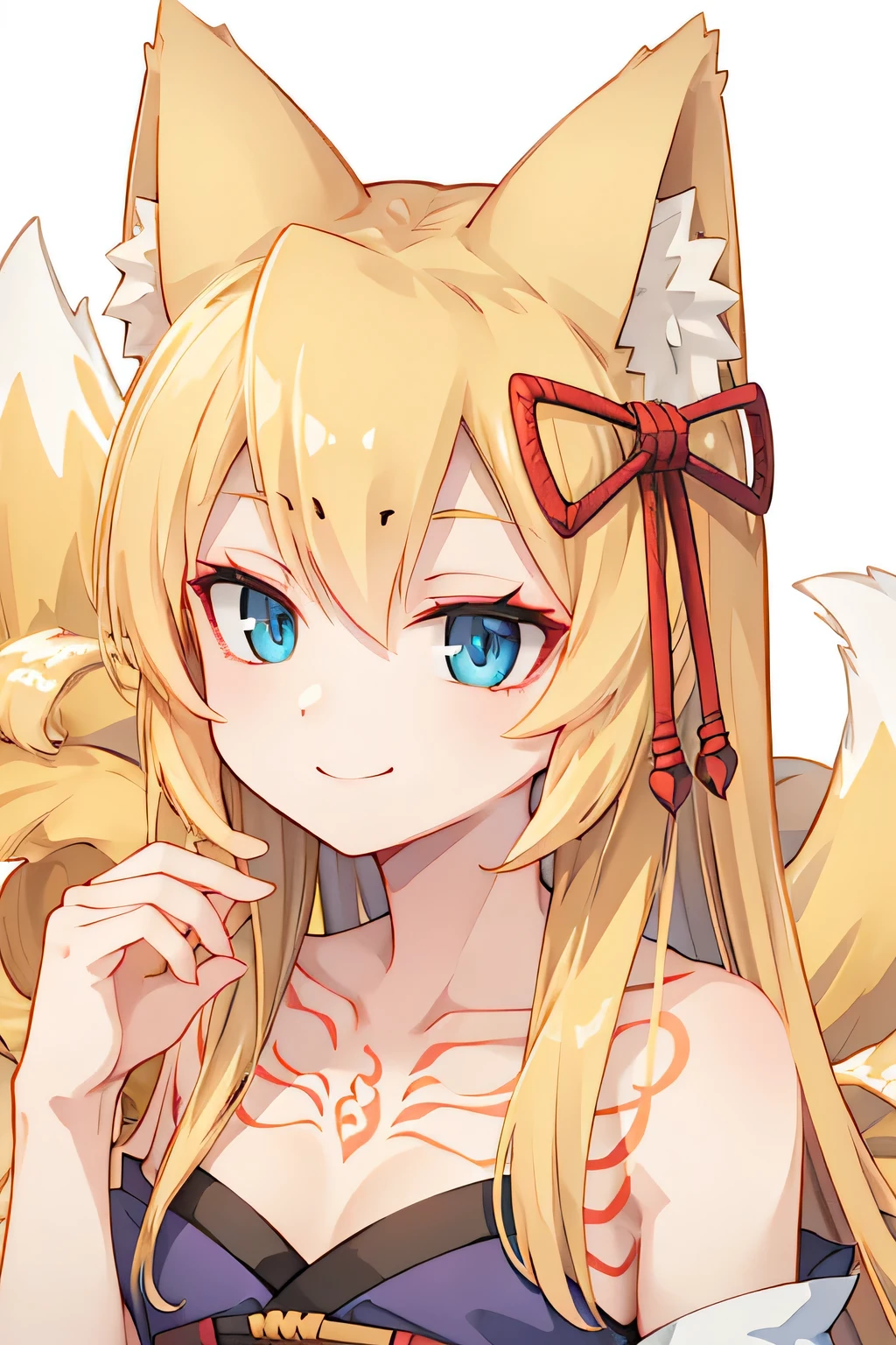 highest quality、smile、Fox ears、Blonde