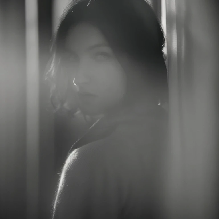 ultra 8k hd resolution, black and white photo raw, close up of a woman standing in front of a window, light and dust coming through window, falling on her face, by Albert Welti, by Eugeniusz Zak, atmospheric portrait, by Zsolt Bodoni, by Kati Horna, by Louis Faurer, by Marie Vassilieff, by Jerry Schatzberg, by Dariusz Zawadzki