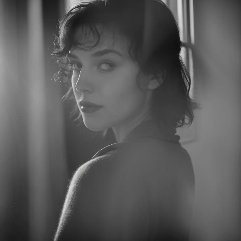 person photograph .monochrome. Germany. More atmospheric photos、Fashion Magazines、Light from the window、vogue、magazine、Backlight