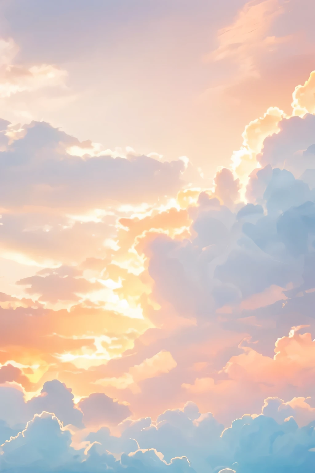 cloud、Orange and pink sky, sparkle, UHD, super detail, best quality, masterpiece, HD, --no human