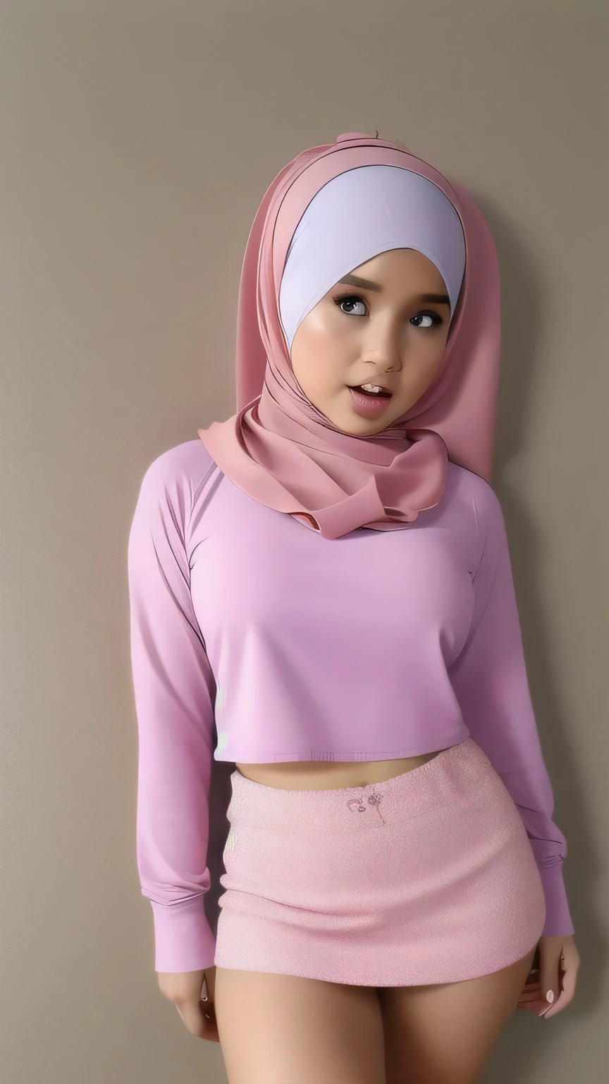 HIJAB (Anger), "Oki Setiana Dewi", "Spectacles ", ("Hijab Naked"), Wearing Lace Bra & Short Hairy Pussy, "Facial expression in anger", "Pink Concentrated", "Pink Brown Lips", "Bokeh" My ass is huge Being in the forest