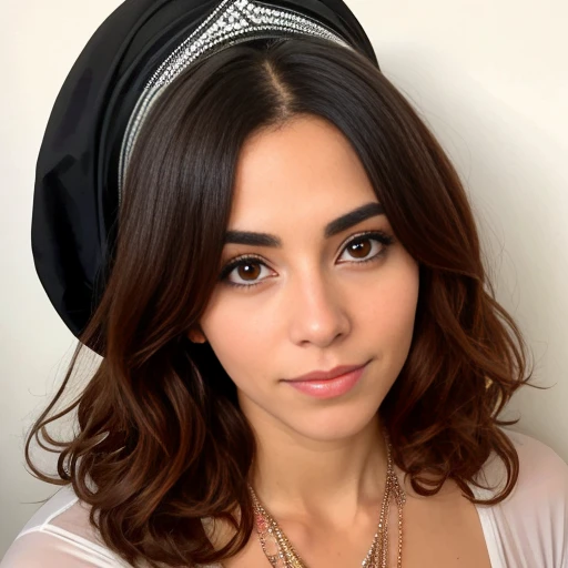 Jew woman focus on the face.