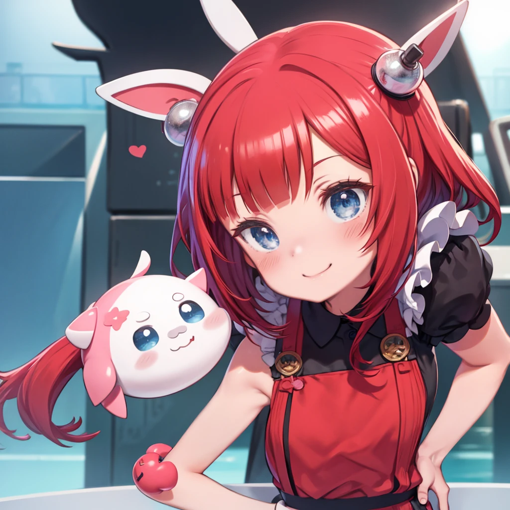 Cartoon image of a girl with red hair and blue eyes、Close-up of a little doll with red hair, Nendoroid, Also, style as Nendoroid, Nendoroid, Nendoroid 3 d, water color Nendoroid, Nendoroid eyes, good smile company anime style, anime figuAlsoe, Eat and drink, qCheek, Anime Figures, an anime Nendoroid of snoop dogg