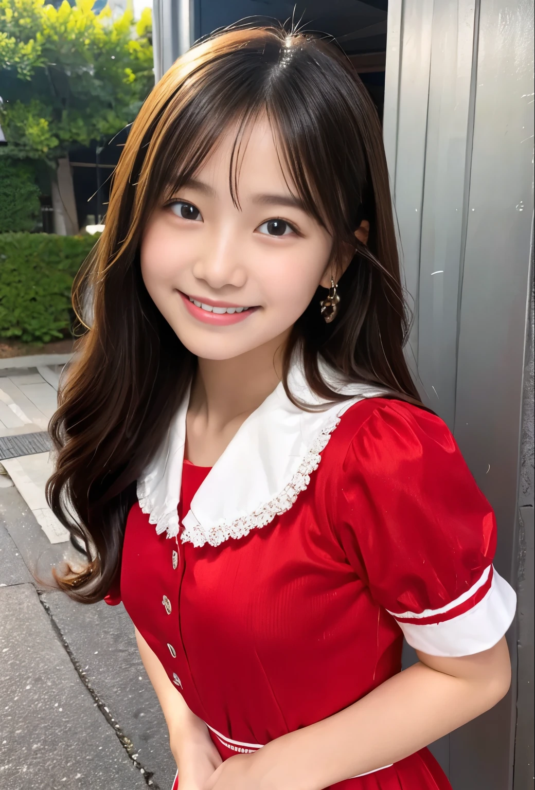 、smile、Your eyes are sparkling、Beautiful red clothes、