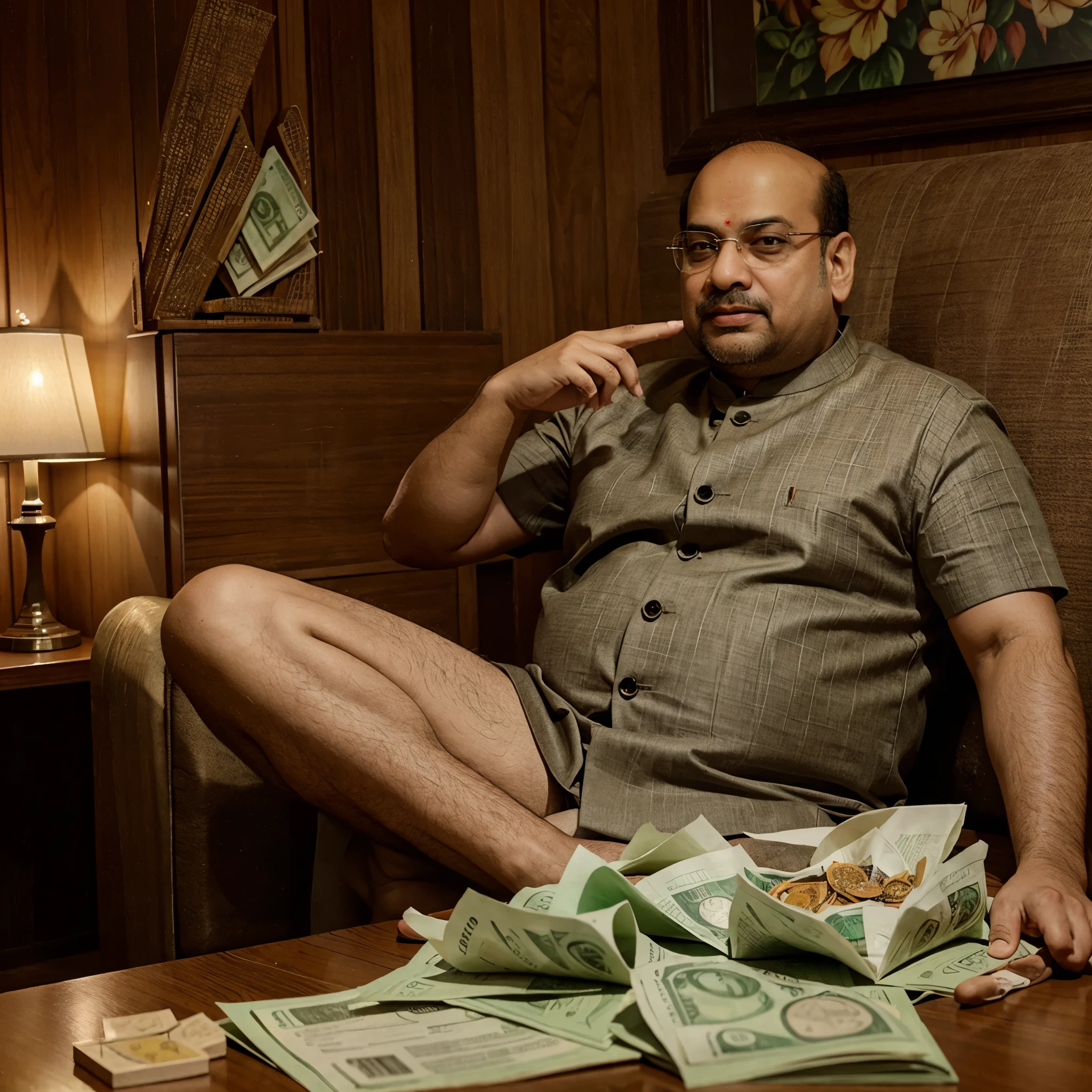 Amit shah with money