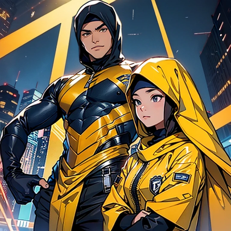 Malaysian Malaysian Superhero Gold Hijab Jumpsuit