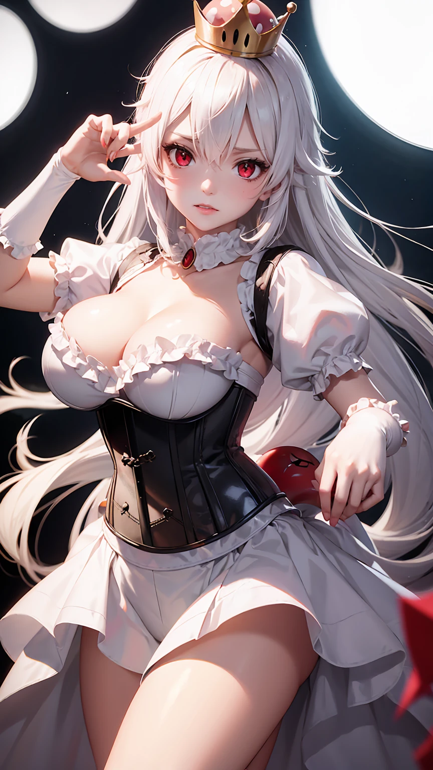 Boosette, (((corset))), (((red eyes)))