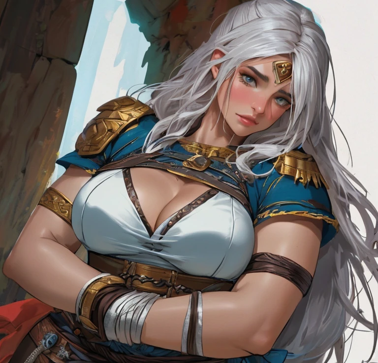 um close de uma mulher com uma espada e um grande machado, viking feminino, retrato de uma barbarian woman, barbarian woman, valkyrie style character, north guerreira, nordic goddess, uma mulher berserker muito bonita, very beautiful barbarian woman, north adult guerreira, dwarf warrior woman, draconato feminino, guerreira, retrato de uma barbarian woman, barbarian warrior woman