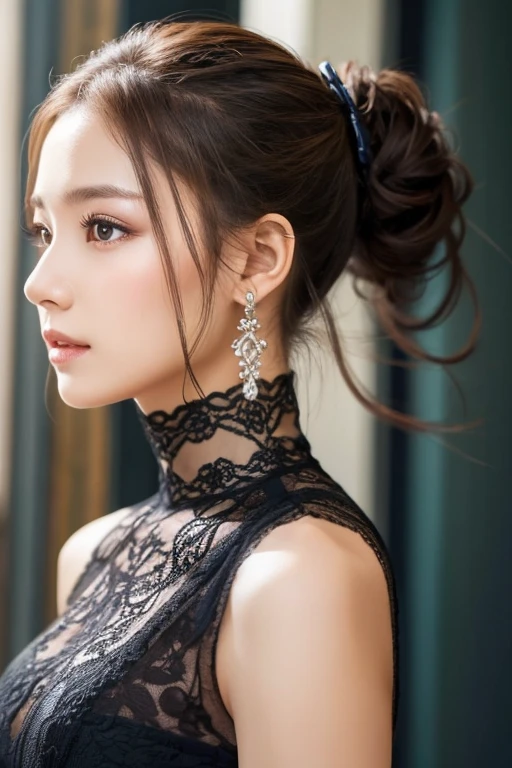 highest quality、Beauty、A rich expression、ponytail