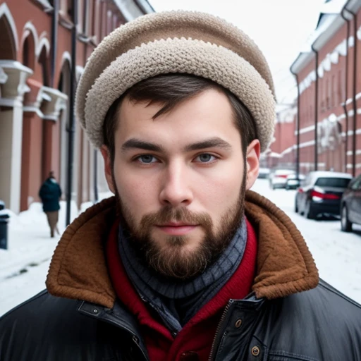 an russian man, focus on the face.