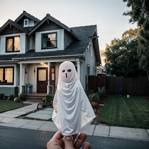 Create a ghost out side of house 