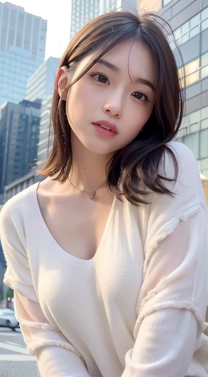 Girl with Camera、Mix 4、(8k、Raw photo、highest quality、masterpiece:1.2)、(Realistic、Photorealistic:1.37)、One Girl、cute、Cityscape、night、rain、Wet、Professional Lighting、Photon Mapping、Radio City、Physically Based Rendering、Gradient brunette hair、Short Curly Hair、Handsome、Girlish、White ball set、Excellent image quality、High resolution、1080p、(Clear Face)、(Detailed face description)、(Detailed hand description)、(Masseter muscle area)、(Exquisite CGI)、 Extreme light and shadow、My hair is messy、masterpiece、Rich details、(Graceful features)、(Best image quality)、(masterpiece)、(Attention to detail)、I look forward to seeing you、Delicate clavicle、((Casual wear))、sweater、Whole Body Ezbian