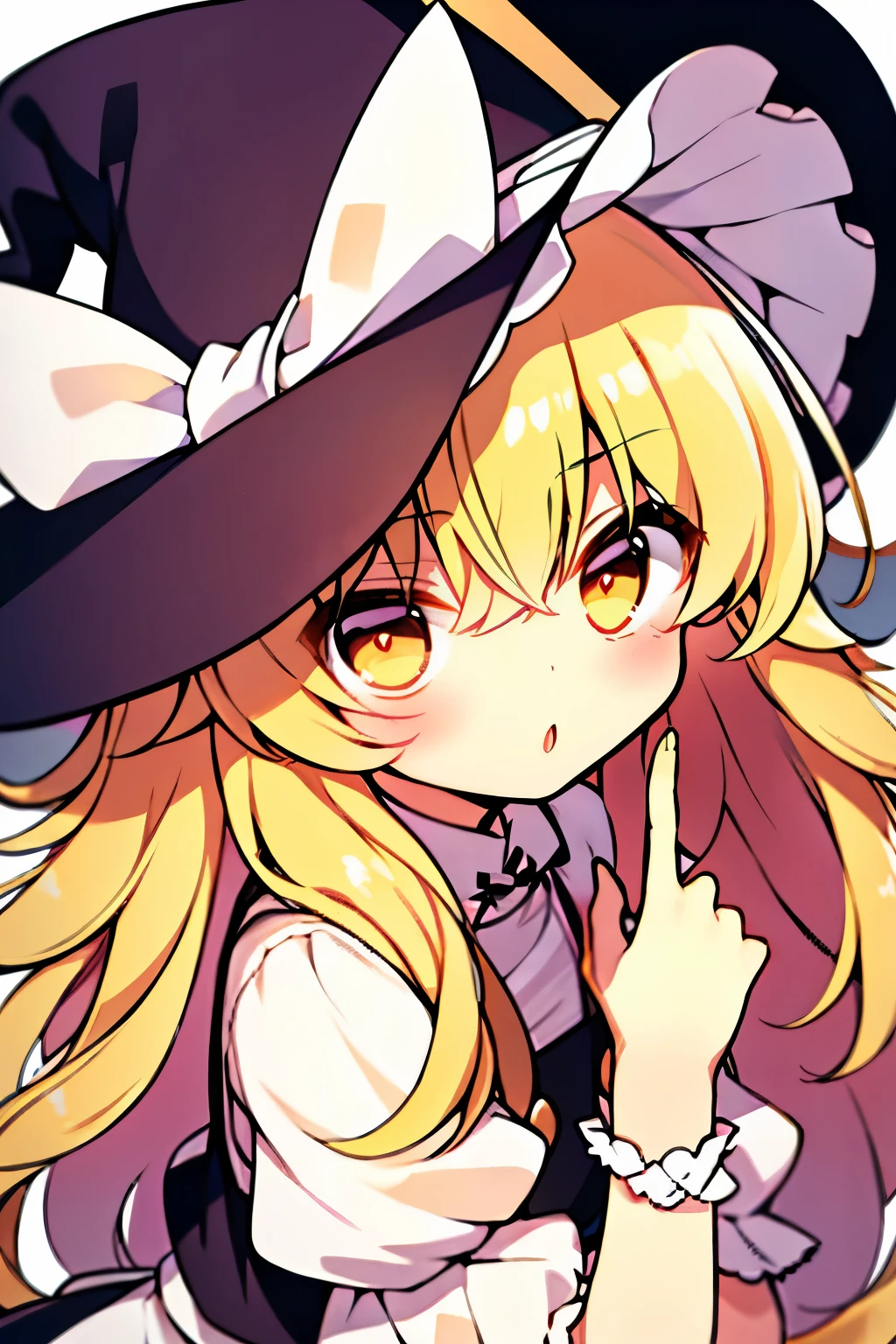 Masterpiece、High Quality、Marisa Kirisame、Blonde、Witch Hat、Yellow Eyes