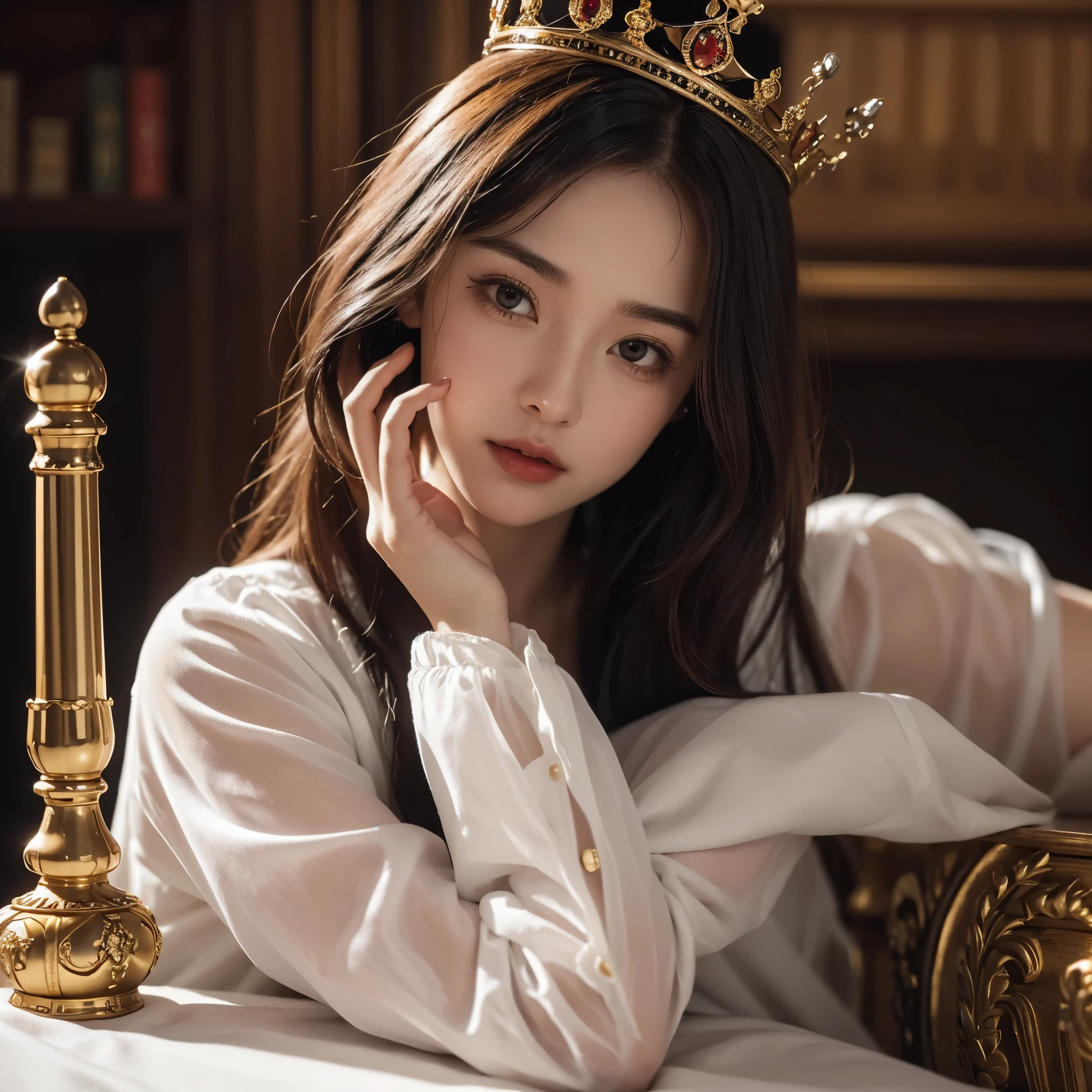 A crown,Connection English lost in You,The font is written in Gothic font. The next line is LTQ·18.0401,Use small fresh font