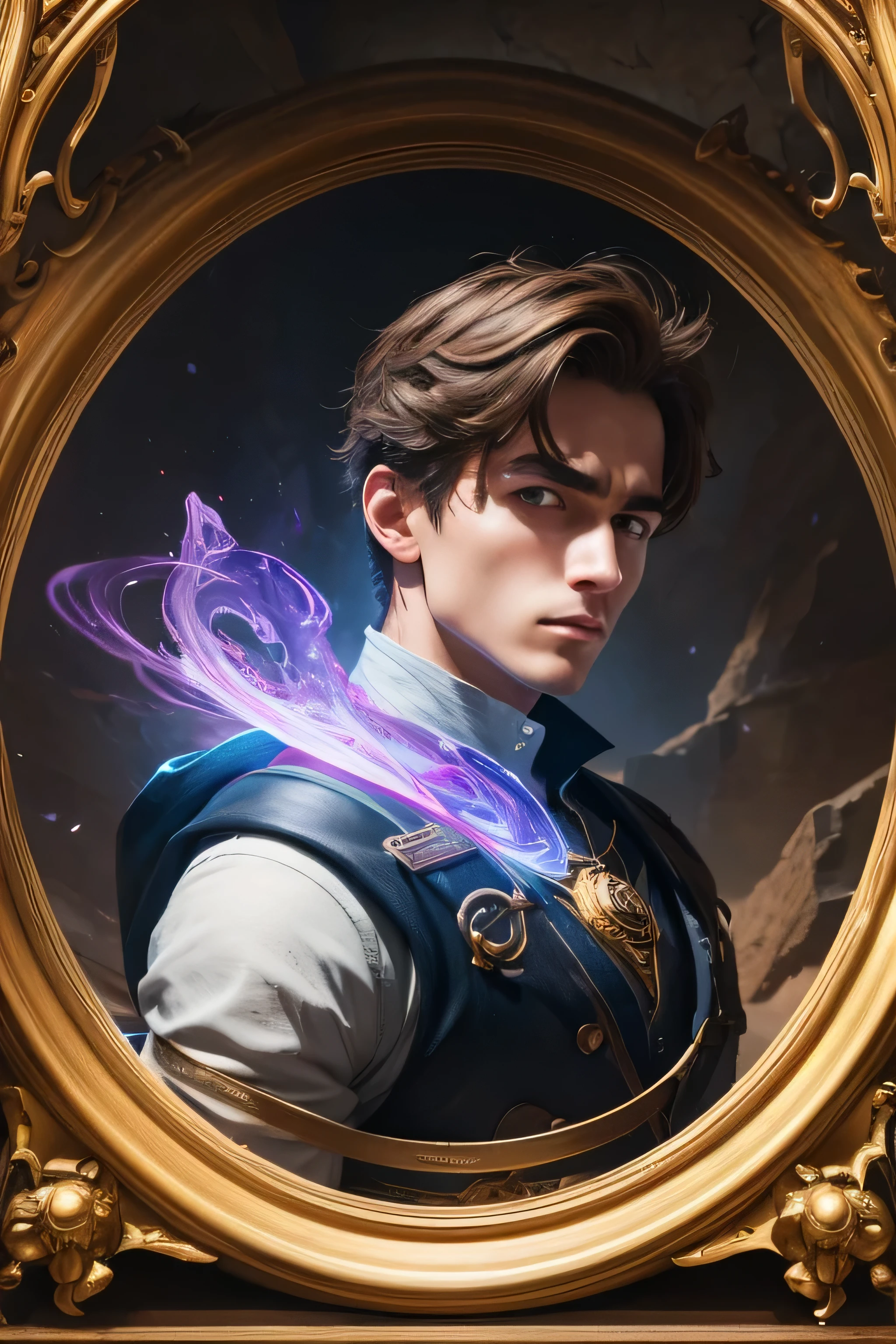1 male alchemist, 25 years old, absurdres, high res, ultrasharp, 8K, masterpiece, the image should be of absurd resolution and high detail. It should be ultra-sharp and available in 8K resolution, representing a masterpiece in image quality.