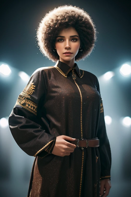 fotografia de produto de um conjunto de roupa da cor preta com a logo marca wolf.king, Epic rendering, octano, atmosfera, particles, soft volumetric lights, (retroiluminado:1.3), (cinematic:1.3), detalhes intrincados, (art station:1.3)