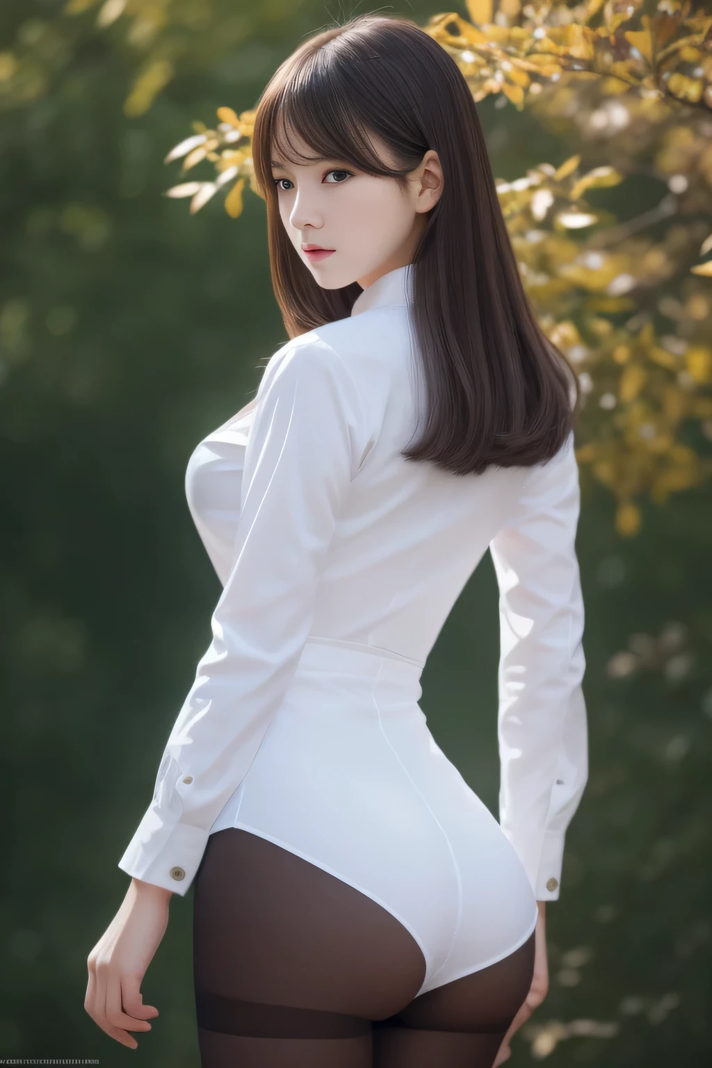 (RAW Photos:1.2), (Realistic:1.10),((One Girl))、 Beautiful detailed girl, Very detailed目と顔, Beautiful and detailed, Beautiful body, Incredibly beautiful body, , (Very detailedな, High resolution, Very detailed, highest quality), ((Advanced Shooting)), Raise awareness,CG, Unity,, wonderful, In detail, (masterpiece, HVery detailed CG uniform 8k wallpaper), Light on the face, Cinema Lighting、One Girl in、21 years old、(Huge breasts:1.12、Big Ass)、Movie Village、((Dynamic pose))、autumn、(More than half)、(pantyhose)