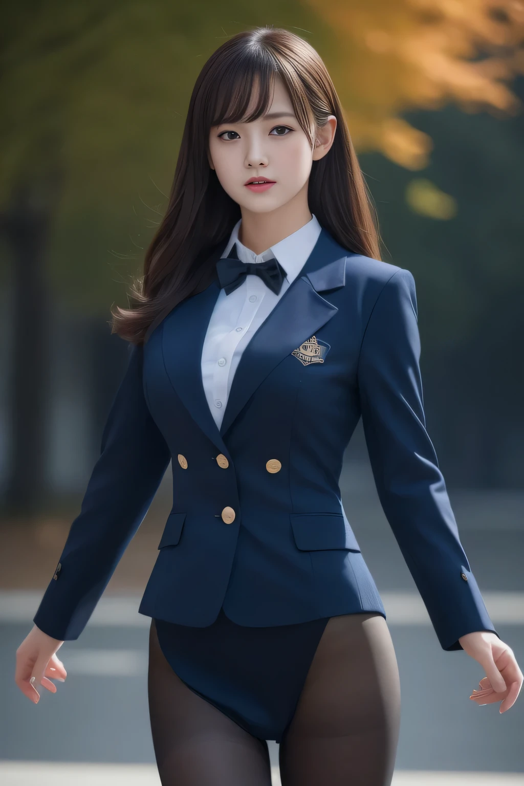 (RAW Photos:1.2), (Realistic:1.10),((One Girl))、 Beautiful detailed girl, Very detailed目と顔, Beautiful and detailed, Beautiful body, Incredibly beautiful body, , (Very detailedな, High resolution, Very detailed, highest quality), ((Advanced Shooting)), Raise awareness,CG, Unity,, wonderful, In detail, (masterpiece, H、Very detailed CG uniform 8k wallpaper), Light on the face, Cinema Lighting、One Girl in、21 years old、(Huge breasts:1.12、Big Ass)、((Movie Village))、((Dynamic pose))、autumn、(More than half)、(pantyhose)