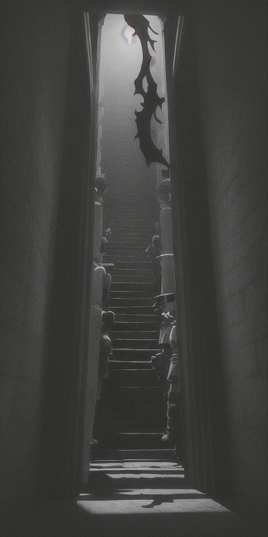 Depict the explorers entering the dark passageways of the temple, their torches casting eerie shadows on the walls.