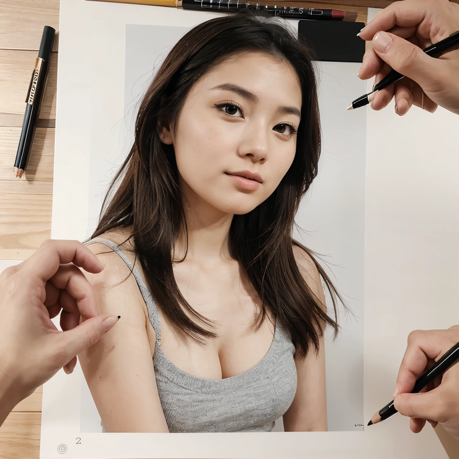 Anna yamada drawing pencil