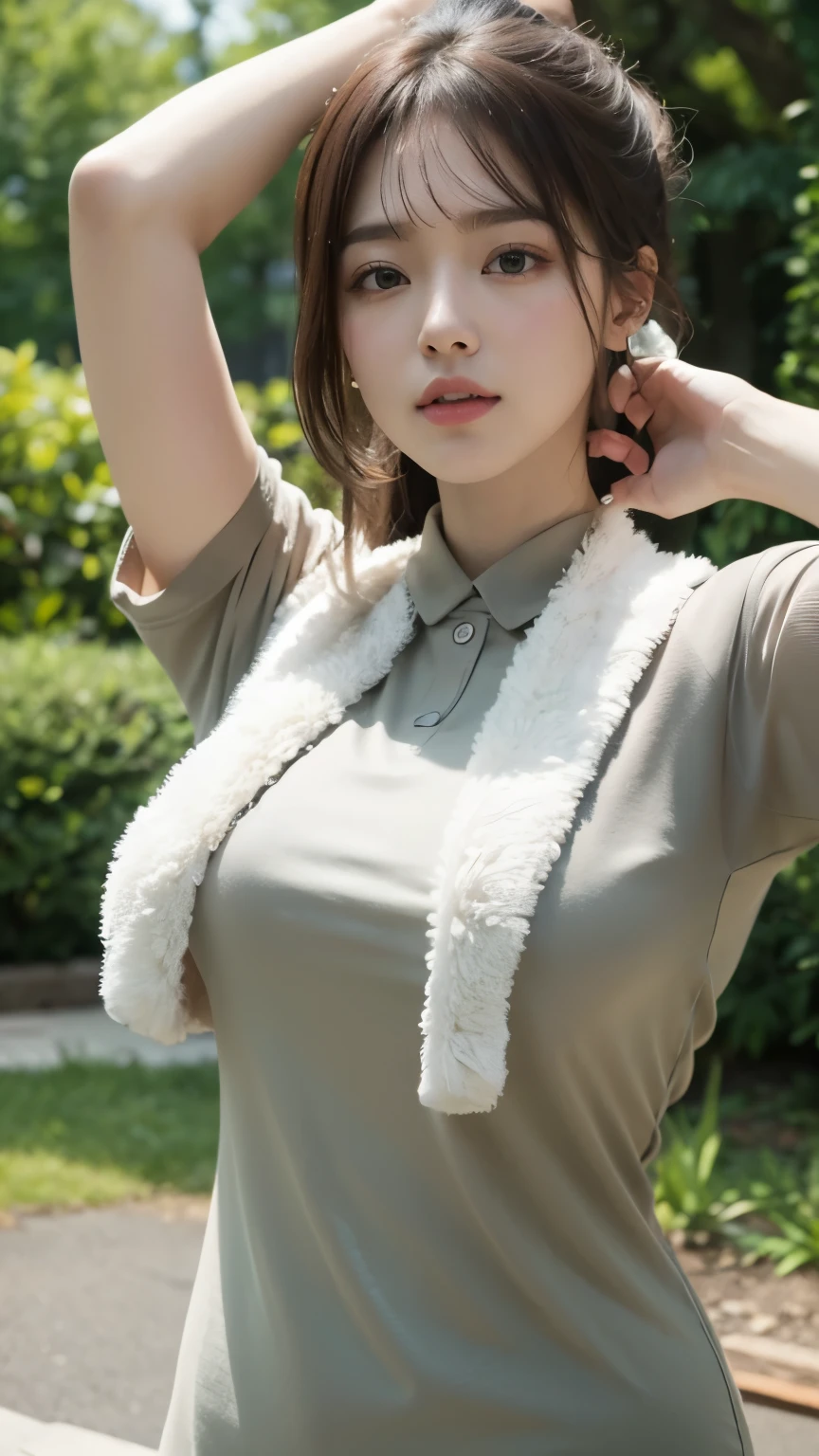 Highest quality、Ultra-high resolution、Professional Lighting、Detailed Background、I'm in a hot spring、Indoor hot spring、Facing forward、(full body)、Reze、25-year-old female、(Dark purple hair、Short Hair、Hair tied behind the head)+(Green Eye)+(black ring choker)、、(Huge breasts that look like they might burst:1.2)、Modest abdominal muscles、(Big thighs),Short armpit hair、Trimmed armpit hair、Put a bath towel around your neck、(Cover your chest with a towel around your neck:1.1)、(Wear a loincloth:1.2)、Raise your arms to show your sides、Are standing、The lower half of the body is soaked in the hot spring.