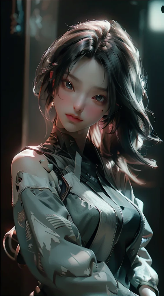((Best quality)), ((masterpiece)), (detailed:1.4), 3D, an image of a beautiful cyberpunk female,HDR (High Dynamic Range),Ray Tracing,NVIDIA RTX,Super-Resolution,Unreal 5,Subsurface scattering,PBR Texturing,Post-processing,Anisotropic Filtering,Depth-of-field,Maximum clarity and sharpness,Multi-layered textures,Albedo and Specular maps,Surface shading,Accurate simulation of light-material interaction,Perfect proportions,Octane Render,Two-tone lighting,Wide aperture,Low ISO,White balance,Rule of thirds,8K RAW, anime