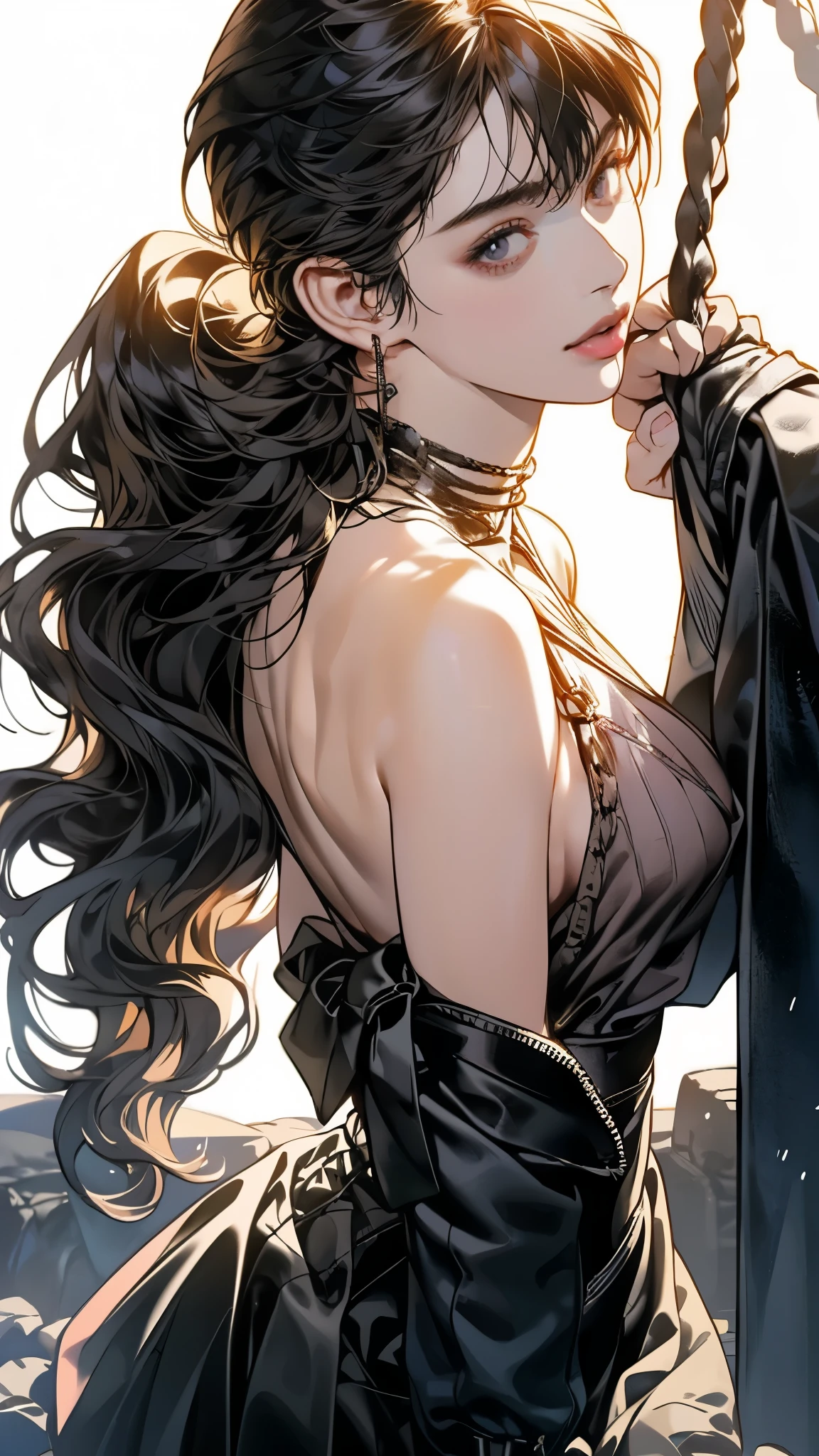 masterpaintings, beste-Qualit, 8K quality,1girl huge large breasts, finely quality eyes, looking looking at viewer, Princess dress,Countess,dark color hair , big ass