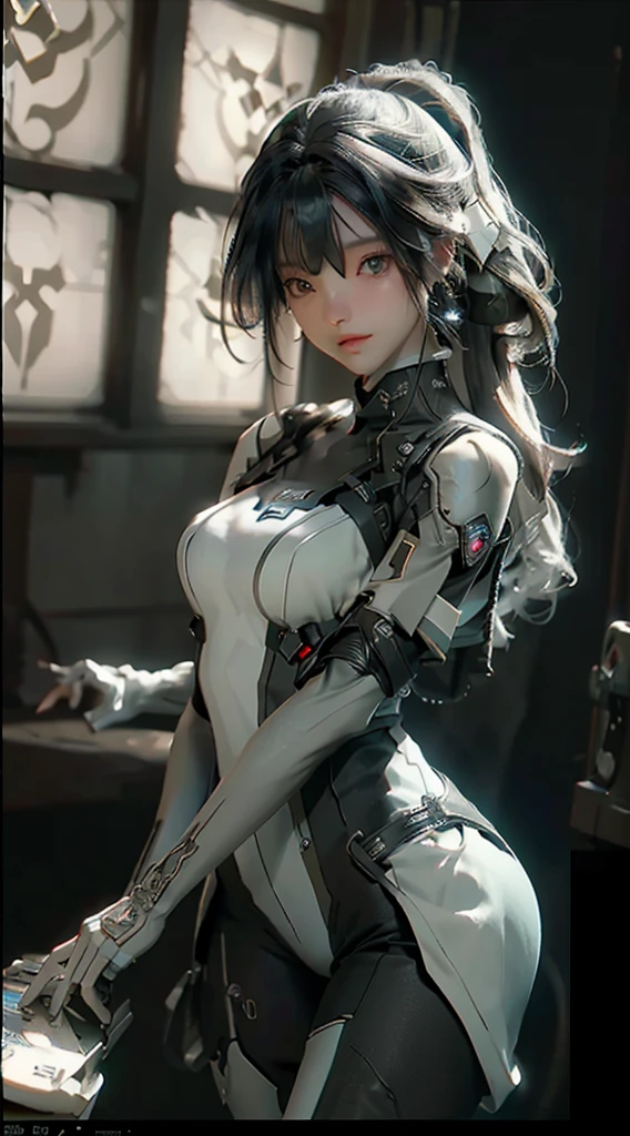 ((Best quality)), ((masterpiece)), (detailed:1.4), 3D anime style, an image of a beautiful cyberpunk female,HDR (High Dynamic Range),Ray Tracing,NVIDIA RTX,Super-Resolution,Unreal 5,Subsurface scattering,PBR Texturing,Post-processing,Anisotropic Filtering,Depth-of-field,Maximum clarity and sharpness,Multi-layered textures,Albedo and Specular maps,Surface shading,Accurate simulation of light-material interaction,Perfect proportions,Octane Render,Two-tone lighting,Wide aperture,Low ISO,White balance,Rule of thirds,8K RAW