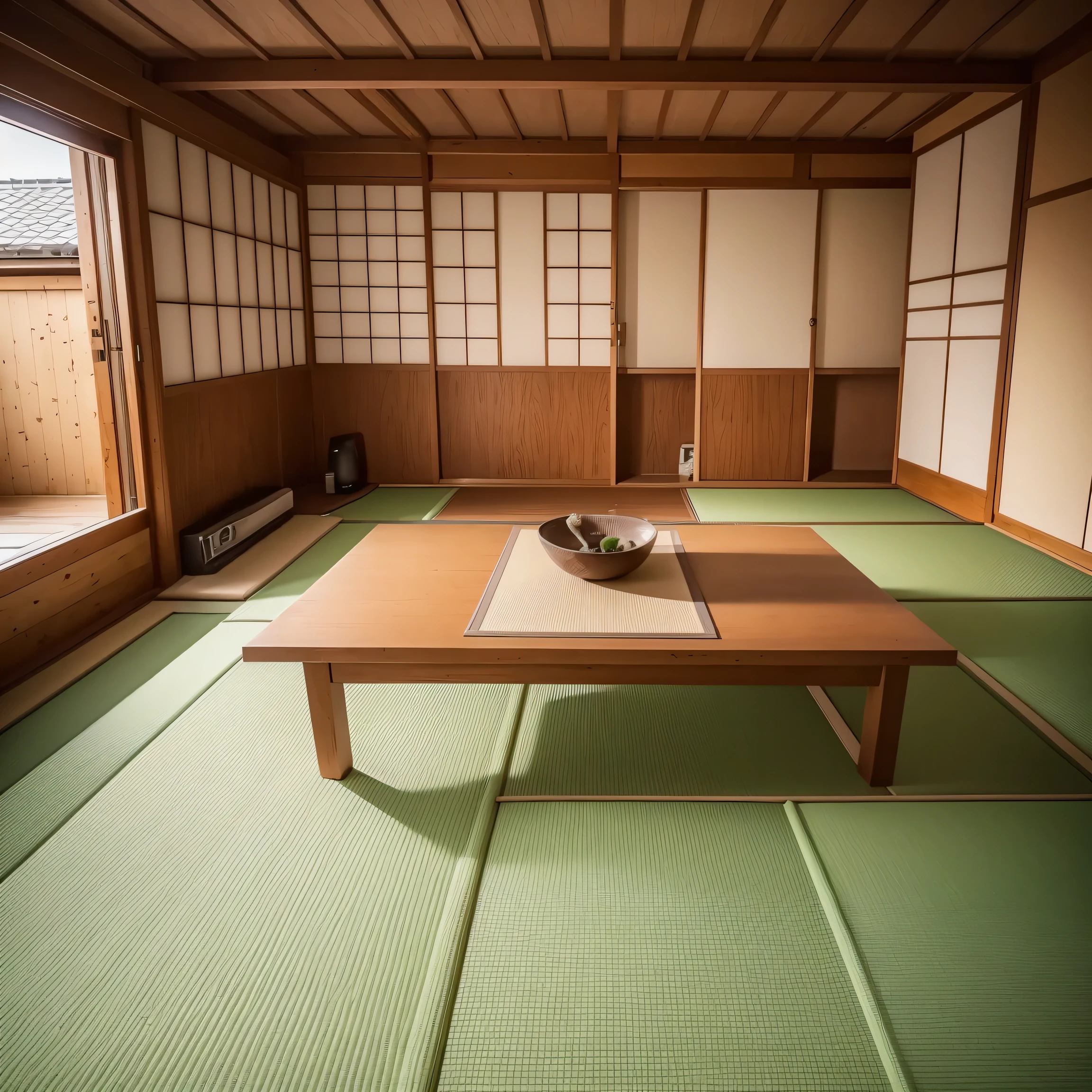 Japanese house、Inside the room、tatami、Villager、masterpiece、highest quality、Attention to detail、8k、Wide-angle shot、Sharpness