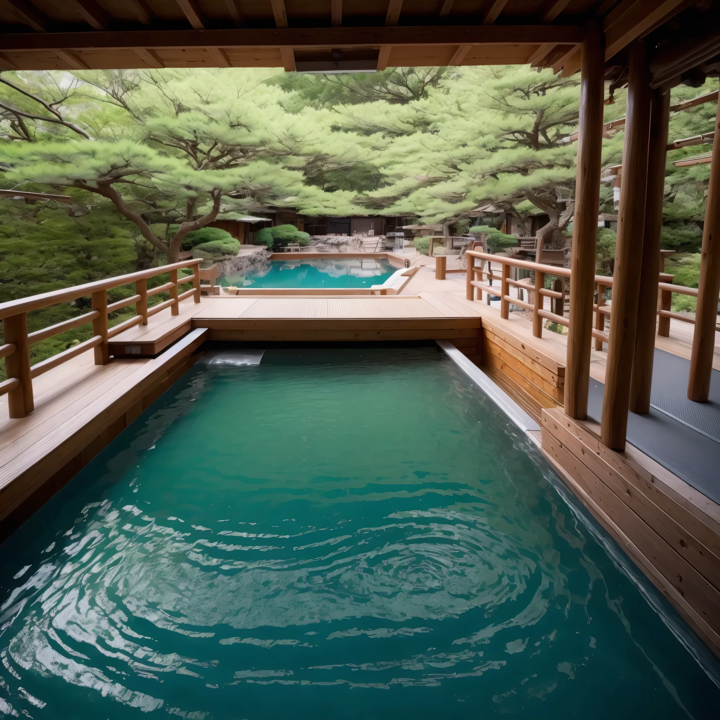 Japan、hot spring、hostel、masterpiece、highest quality、Attention to detail、8k、Wide-angle shot、Sharpness