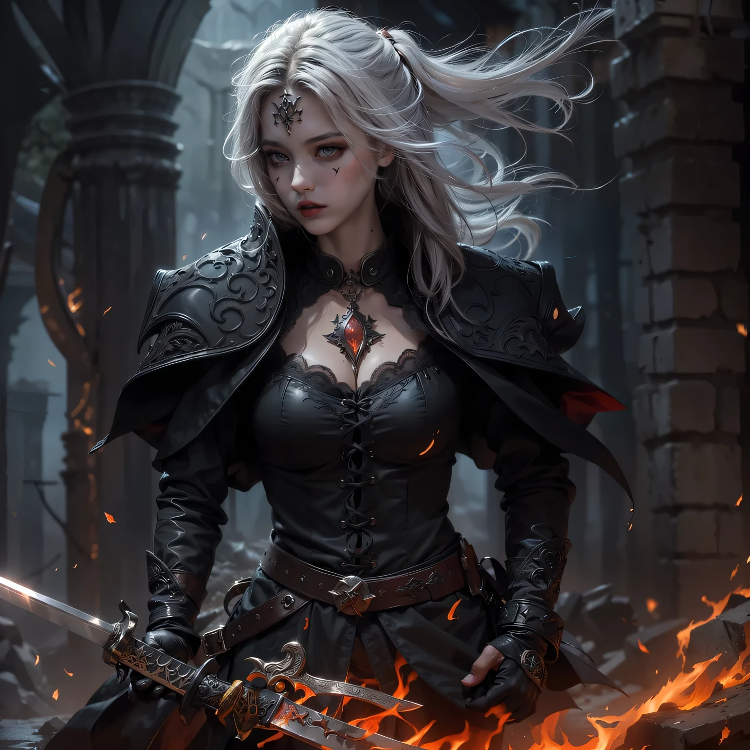 Completely delete the original image.
Redraw the sword hilt to match the surroundings
