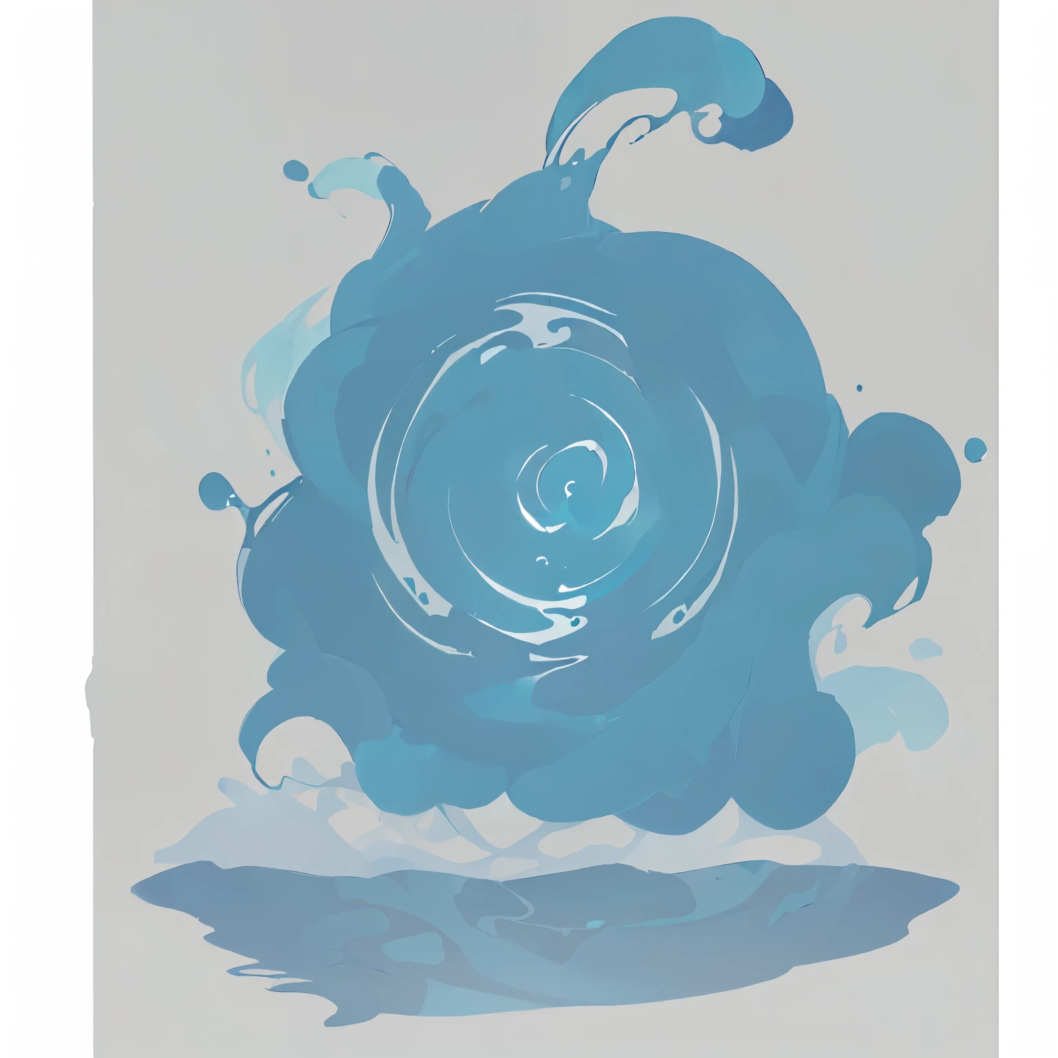 whorl. clouds, lightblue acrylic paintdrip tar, thick swirling tornado, blob, james nares, water powers water swirling, an eerie whirlpool, detailed swirling water tornado, splotch, cloud vortex, evil inky swirly ripples, on a gray background